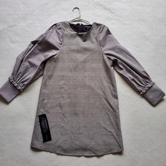 BCBGMaxAzria Houndstooth Plaid Long Shiftdress - Picture 2 of 11